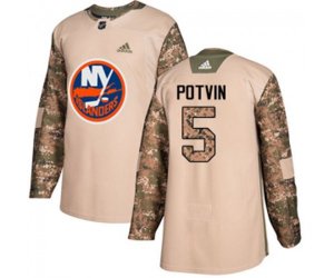 New York Islanders #5 Denis Potvin Authentic Camo Veterans Day Practice NHL Jersey
