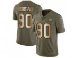 Tampa Bay Buccaneers #90 Jason Pierre-Paul Olive Gold Men Stitched NFL Limited 2017 Salute To Service Jersey