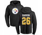Pittsburgh Steelers #26 Mark Barron Black Name & Number Logo Pullover Hoodie