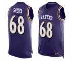 Baltimore Ravens #68 Matt Skura Elite Purple Player Name & Number Tank Top Football Jersey