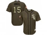 Chicago White Sox #15 Adam Engel Green Salute to Service Stitched MLB Jerseys