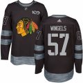 Chicago Blackhawks #57 Tommy Wingels Authentic Black 1917-2017 100th Anniversary NHL Jersey