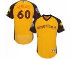 Houston Astros #60 Dallas Keuchel Yellow 2016 All-Star American League BP Authentic Collection Flex Base Baseball Jersey
