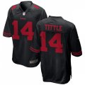 San Francisco 49ers Retired Player #14 Y. A. Tittle Nike Black Alternate Vapor Limited Player Jersey