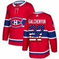 Montreal Canadiens #27 Alex Galchenyuk Authentic Red USA Flag Fashion NHL Jersey