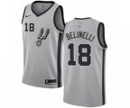 San Antonio Spurs #18 Marco Belinelli Swingman Silver NBA Jersey Statement Edition