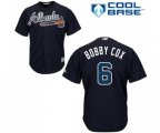 Atlanta Braves #6 Bobby Cox Replica Blue Alternate Road Cool Base Baseball Jersey