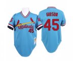 St. Louis Cardinals #45 Bob Gibson Authentic Blue Throwback Baseball Jersey