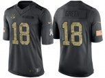 Cincinnati Bengals #18 A.J. Green Stitched Black NFL Salute to Service Limited Jerseys