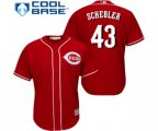 Cincinnati Reds #43 Scott Schebler Replica Red Alternate Cool Base Baseball Jersey