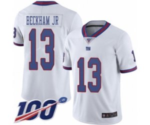 New York Giants #13 Odell Beckham Jr Limited White Rush Vapor Untouchable 100th Season Football Jersey