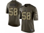 Indianapolis Colts #58 Tarell Basham Limited Green Salute to Service NFL Jersey