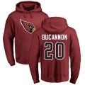 Arizona Cardinals #20 Deone Bucannon Maroon Name & Number Logo Pullover Hoodie
