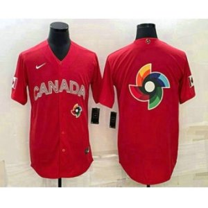 Canada Baseball 2023 Red World Big Logo Classic Stitched Jersey
