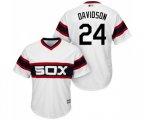 Chicago White Sox #24 Matt Davidson Replica White 2013 Alternate Home Cool Base Baseball Jersey