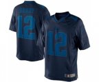 New England Patriots #12 Tom Brady Navy Blue Drenched Limited Football Jersey