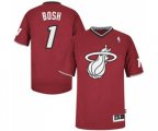 Miami Heat #1 Chris Bosh Authentic Red 2013 Christmas Day Basketball Jersey