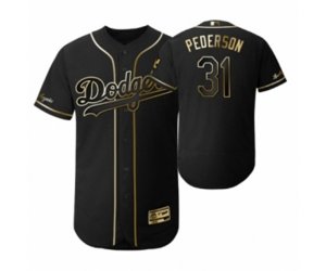 2019 Golden Edition Los Angeles Dodgers Black #31 Joc Pederson Flex Base Jersey