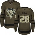 Pittsburgh Penguins #28 Ian Cole Authentic Green Salute to Service NHL Jersey