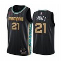 Nike Grizzlies #21 Tyus Jones Black NBA Swingman 2020-21 City Edition Jersey