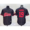 San Francisco 49ers #19 Deebo Samuel Black Cool Base Stitched Baseball Jersey