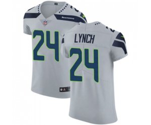 Seattle Seahawks #24 Marshawn Lynch Grey Alternate Vapor Untouchable Elite Player Football Jersey
