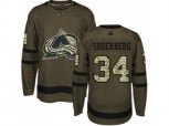 Colorado Avalanche #34 Carl Soderberg Green Salute to Service Stitched NHL Jersey
