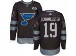 Adidas St. Louis Blues #19 Jay Bouwmeester Black 1917-2017 100th Anniversary Stitched NHL Jersey