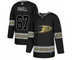 Anaheim Ducks #67 Rickard Rakell Premier Black Team Logo Fashion Hockey Jersey