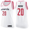 Women's Washington Wizards #20 Jodie Meeks Swingman White Pink Fashion NBA Jersey
