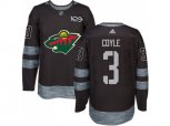 Minnesota Wild #3 Charlie Coyle Black 1917-2017 100th Anniversary Stitched NHL Jersey