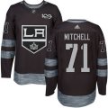 Los Angeles Kings #71 Torrey Mitchell Authentic Black 1917-2017 100th Anniversary NHL Jersey