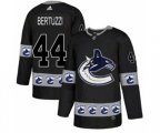 Vancouver Canucks #44 Todd Bertuzzi Authentic Black Team Logo Fashion NHL Jersey