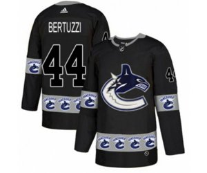 Vancouver Canucks #44 Todd Bertuzzi Authentic Black Team Logo Fashion NHL Jersey
