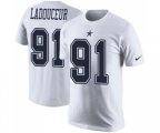Dallas Cowboys #91 L. P. Ladouceur White Rush Pride Name & Number T-Shirt