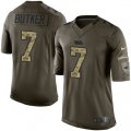 Carolina Panthers #7 Harrison Butker Elite Green Salute to Service NFL Jersey