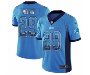Detroit Lions #29 Rashaan Melvin Limited Blue Rush Drift Fashion Football Jersey