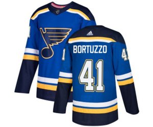 Adidas St. Louis Blues #41 Robert Bortuzzo Authentic Royal Blue Home NHL Jersey