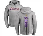 Minnesota Vikings #55 Anthony Barr Ash Backer Pullover Hoodie