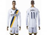 Los Angeles Galaxy #11 ZARDES White Home Long Sleeves Soccer Club Jersey