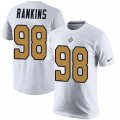 New Orleans Saints #98 Sheldon Rankins White Rush Pride Name & Number T-Shirt