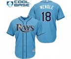 Tampa Bay Rays #18 Joey Wendle Replica Light Blue Alternate 2 Cool Base Baseball Jersey