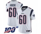 New England Patriots #60 David Andrews White Vapor Untouchable Limited Player 100th Season Football Jersey