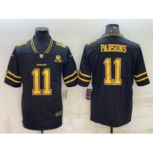 Dallas Cowboys #11 Micah Parsons Black Gold Edition With 1960 Patch Limited Stitched Football Jersey