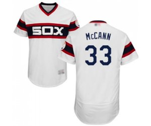 Chicago White Sox #33 James McCann White Alternate Flex Base Authentic Collection Baseball Jersey
