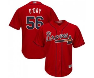 Atlanta Braves #56 Darren O\'Day Replica Red Alternate Cool Base Baseball Jersey