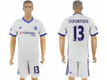 Chelsea #13 Courtois White Soccer Club Jersey