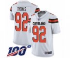 Cleveland Browns #92 Chad Thomas White Vapor Untouchable Limited Player 100th Season Football Jersey