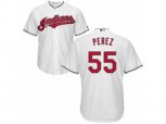 Cleveland Indians #55 Roberto Perez Replica White Home Cool Base MLB Jersey