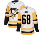 Adidas Pittsburgh Penguins #68 Jaromir Jagr Authentic White Away NHL Jersey
